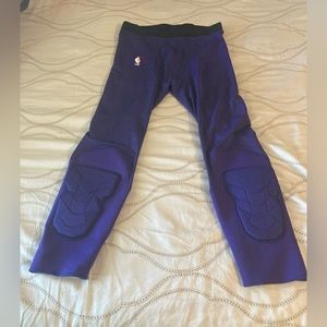 Nike NBA Pro Hyperstrong Padded Tights 3/4 Player Issued Purple Size 2XL-TALL
